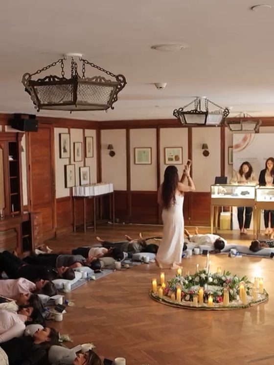 Guests resting around the candle ring, Forevermark by De Beers morning at Soho House Mumbai
